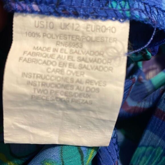 Vintage Leslie Fay Women’s 2 pc Skirt Set Size 10 Floral Cottagecore Fairycore - Picture 10 of 10